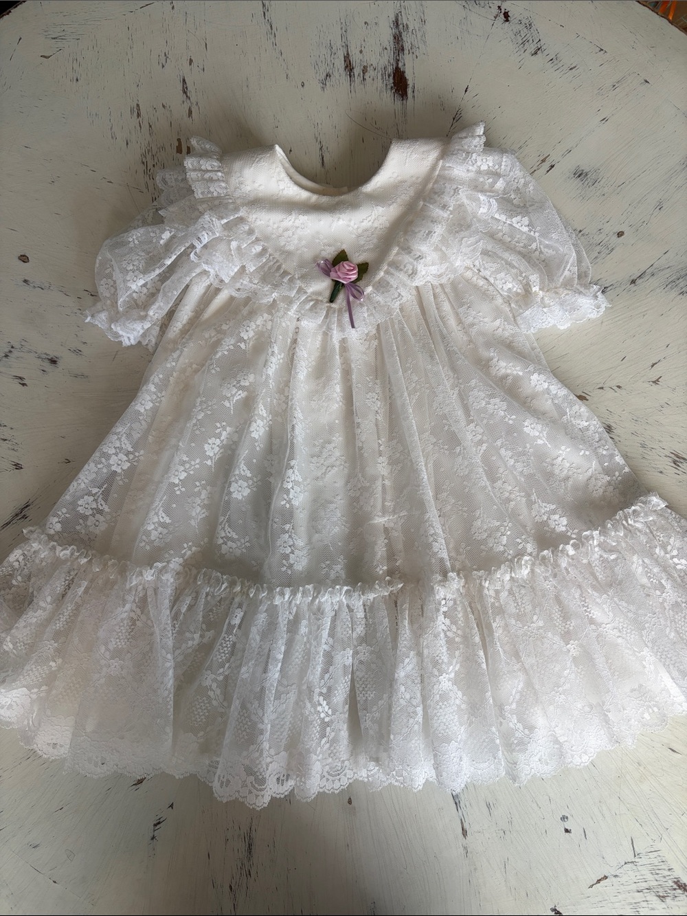 Vintage White Lace Girl’s Dress